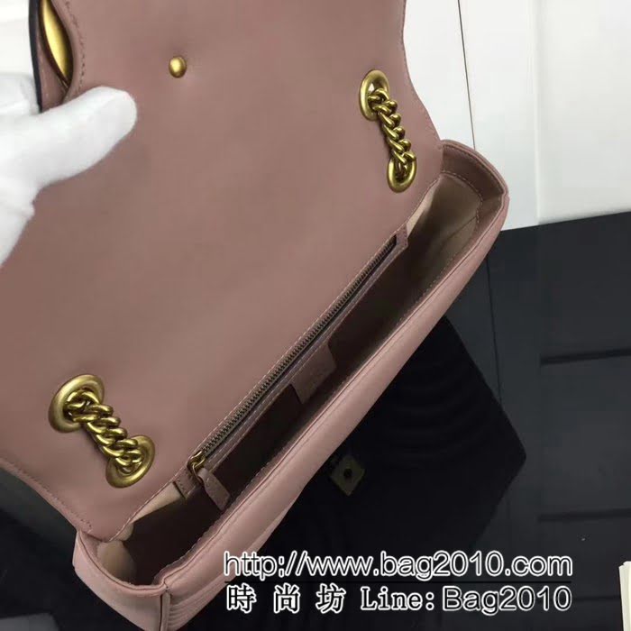 GUCCI古馳頂級原單 新款專櫃品質 實物實拍 443496 奶茶色鏈條包 HY1177